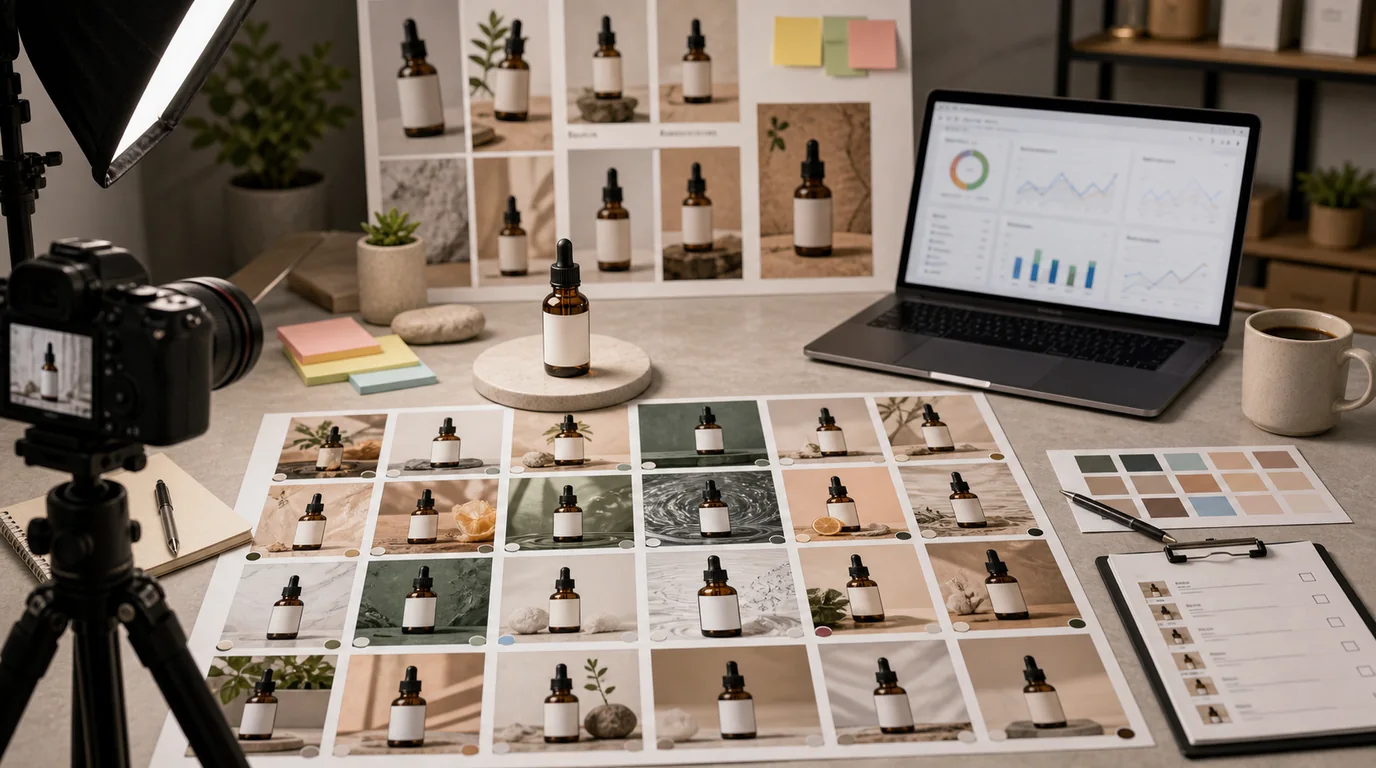 Multiple ad creative variants generated from one product photo