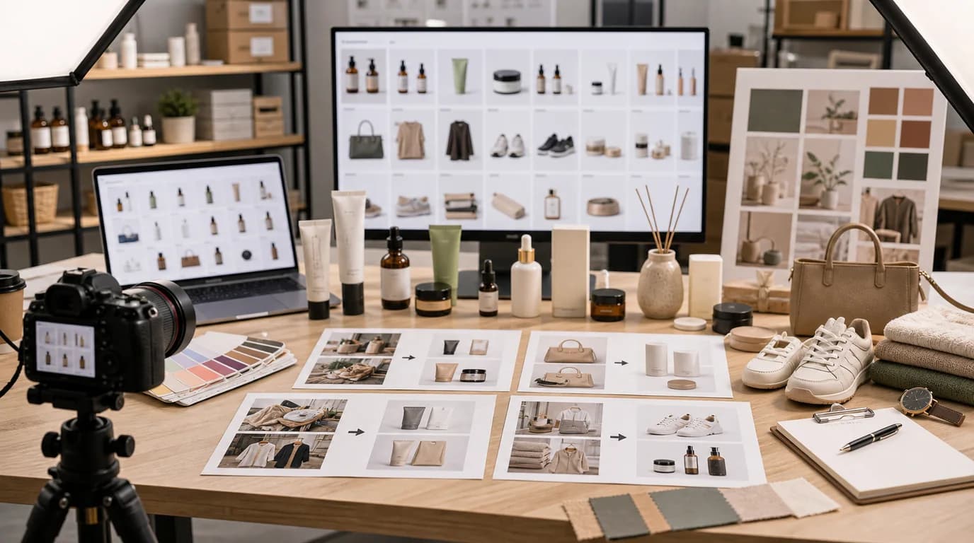 Bulk SKU visual rebrand workflow for ecommerce product images