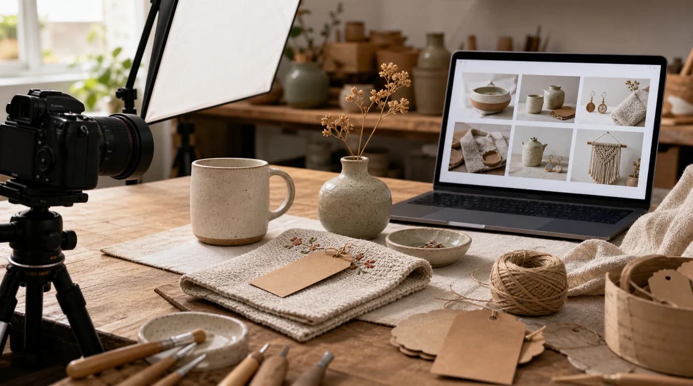 Handmade Etsy product photos enhanced with careful AI editing